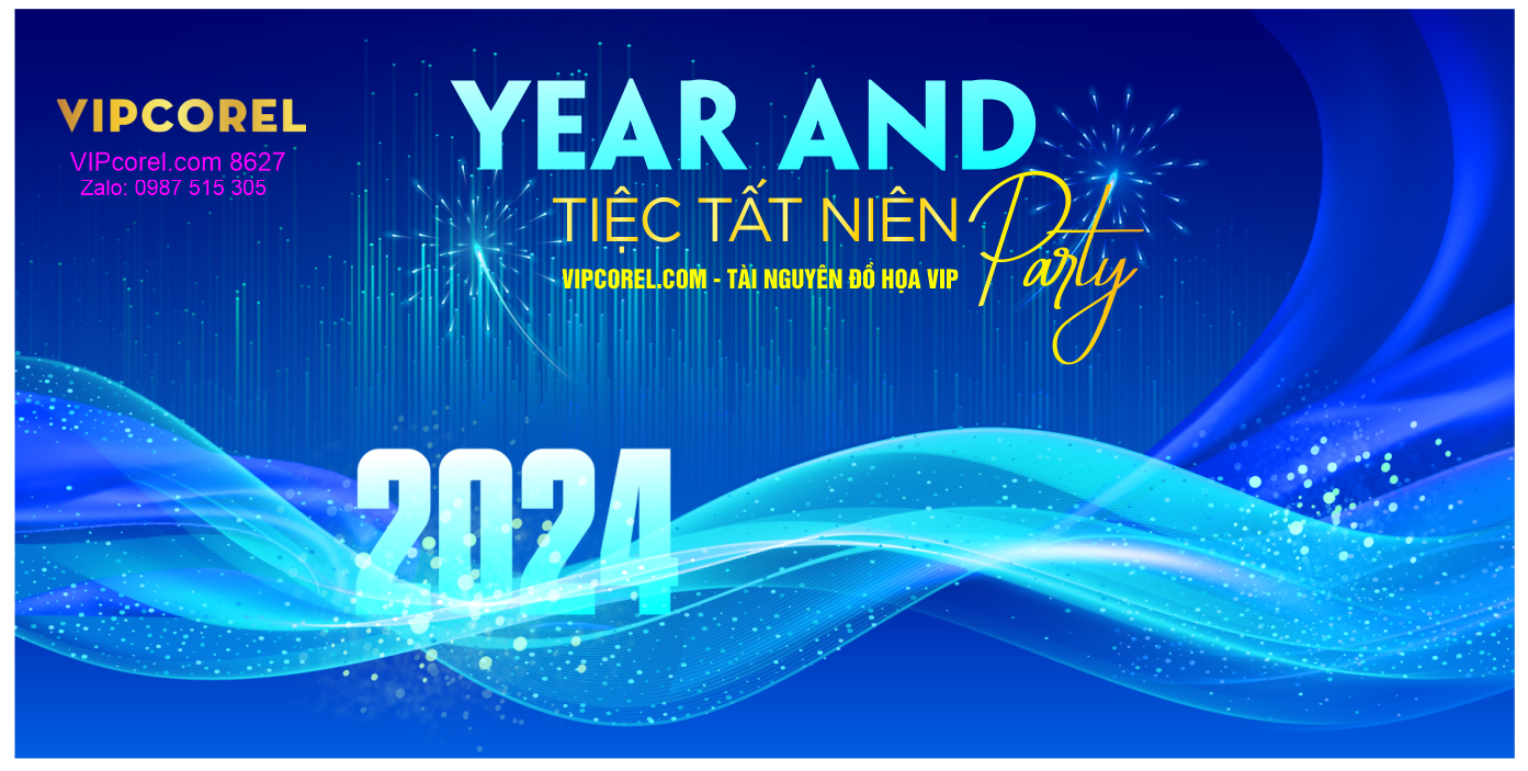 Backdrop Year And Party tiệc tất niên 2024 #13