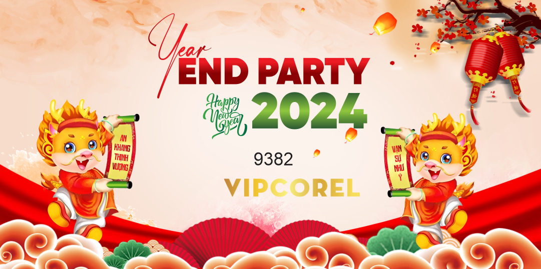 Backdrop Year end Party 2024 vector #94