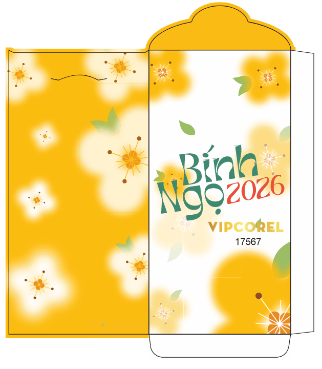 Bao lì xì chúc mừng năm mới 2026 #5 file corel