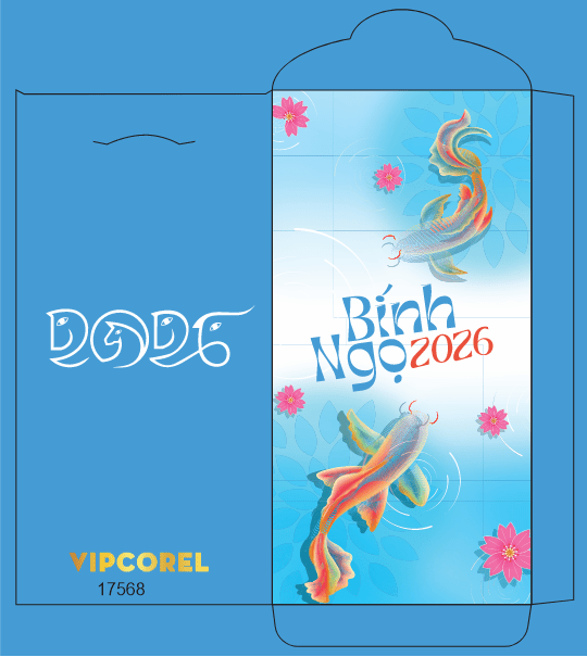 Bao lì xì chúc mừng năm mới 2026 #6 file corel