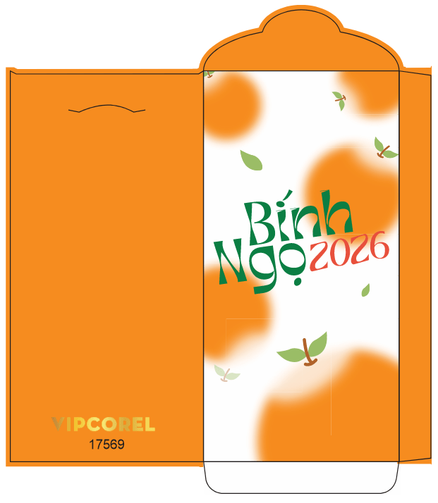 Bao lì xì chúc mừng năm mới 2026 #7 file corel