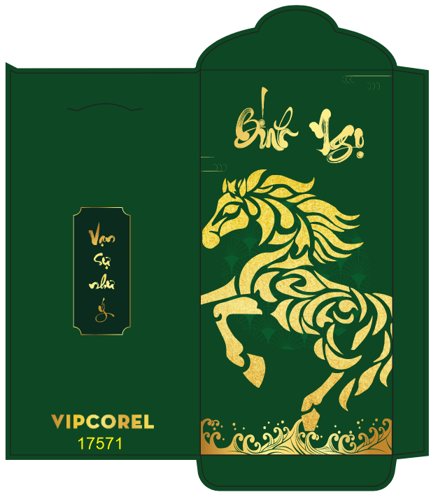 Bao lì xì chúc mừng năm mới 2026 #9 file corel