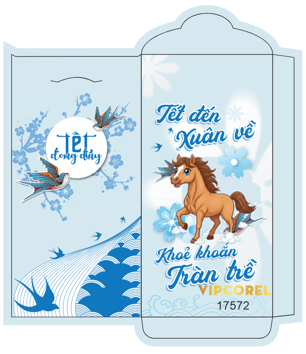 Bao lì xì chúc mừng năm mới 2026 #10 file corel