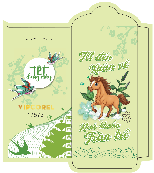 Bao lì xì chúc mừng năm mới 2026 #11 file corel