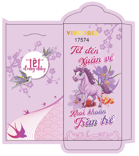 Bao lì xì chúc mừng năm mới 2026 #12 file corel