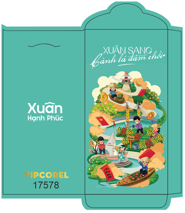 Bao lì xì chúc mừng năm mới 2026 #16 file corel