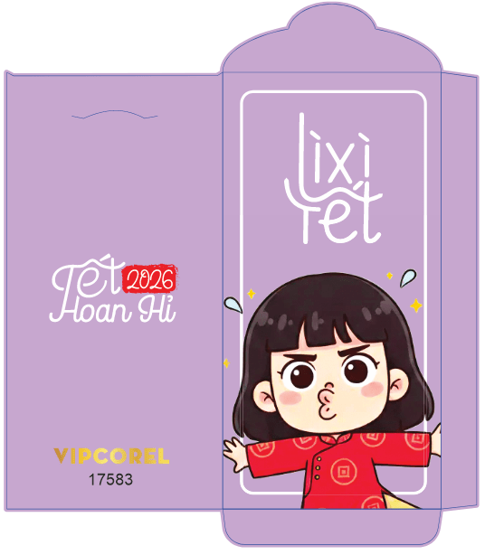 Bao lì xì chúc mừng năm mới 2026 #21 file corel