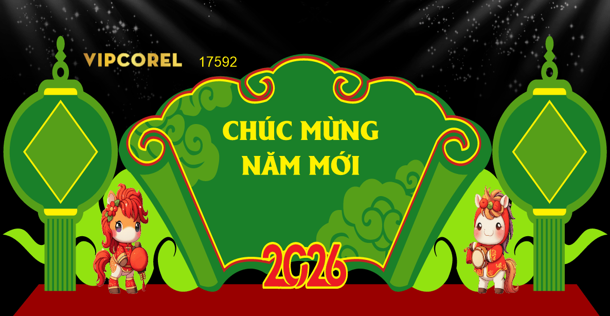 Backdrop Happy New Year 2026 file corel #282