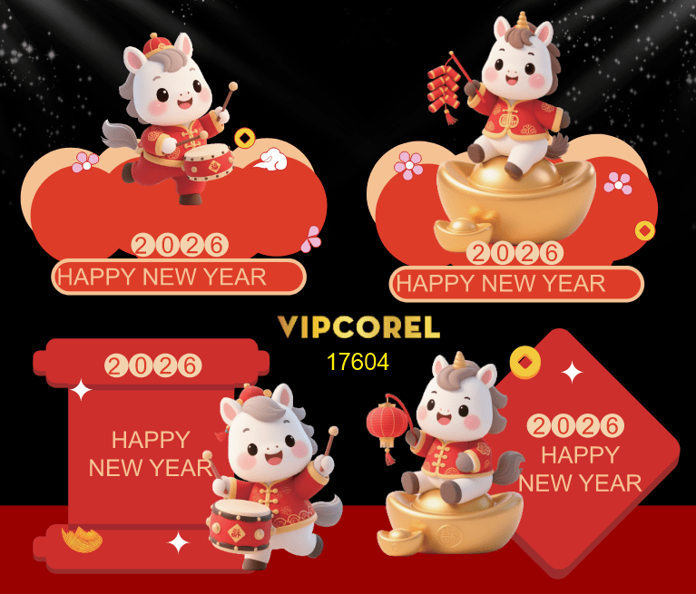 Backdrop Happy New Year 2026 file corel #294