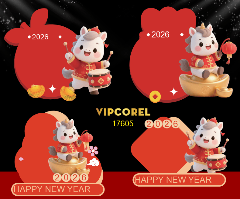 Backdrop Happy New Year 2026 file corel #295