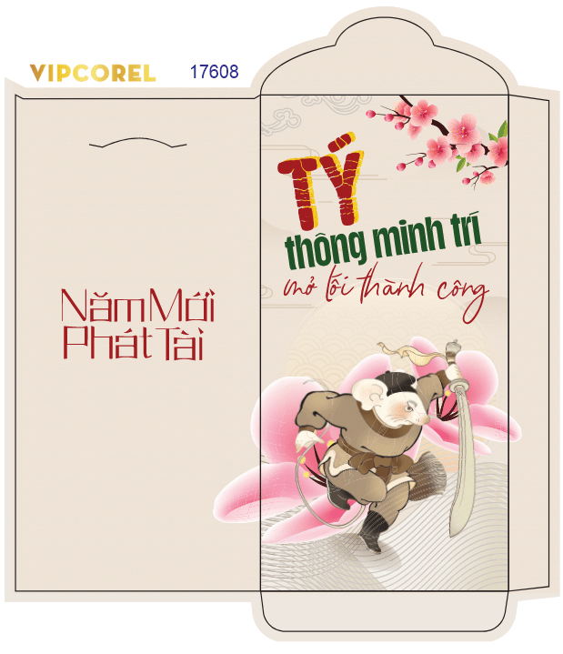 Bao lì xì chúc mừng năm mới 2026 #30 file corel