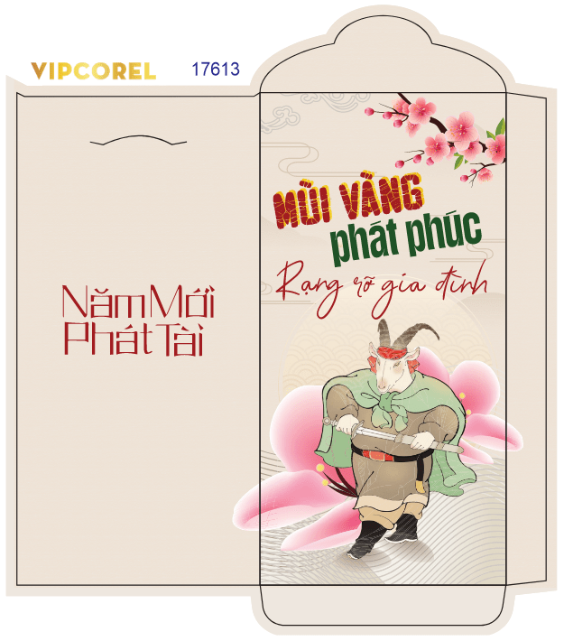 Bao lì xì chúc mừng năm mới 2026 #35 file corel