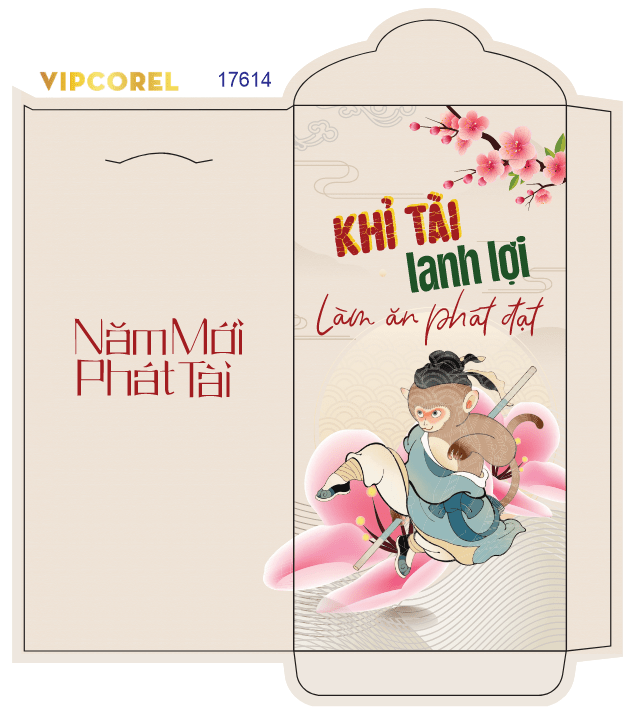 Bao lì xì chúc mừng năm mới 2026 #36 file corel