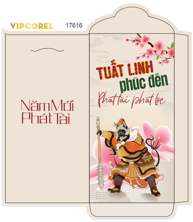 Bao lì xì chúc mừng năm mới 2026 #38 file corel