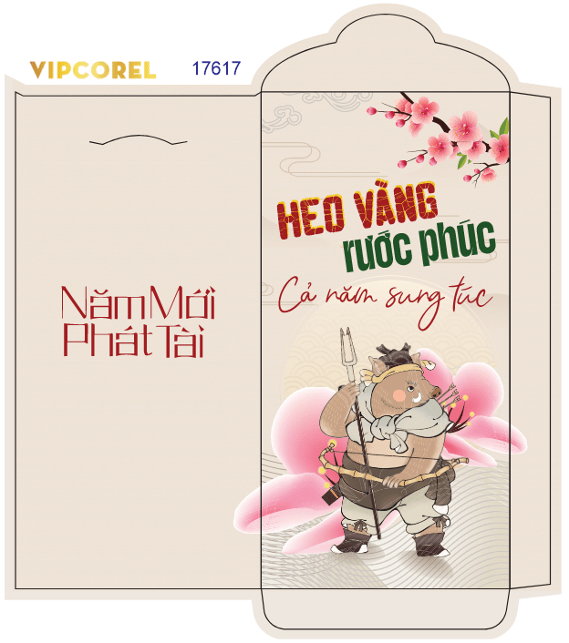 Bao lì xì chúc mừng năm mới 2026 #39 file corel
