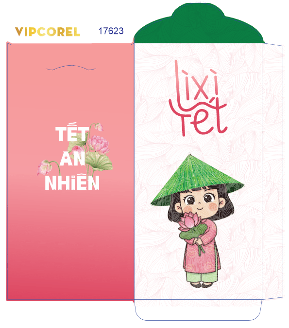 Bao lì xì chúc mừng năm mới 2026 #45 file corel