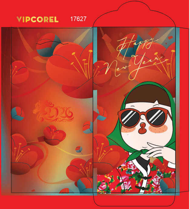 Bao lì xì chúc mừng năm mới 2026 #49 file corel