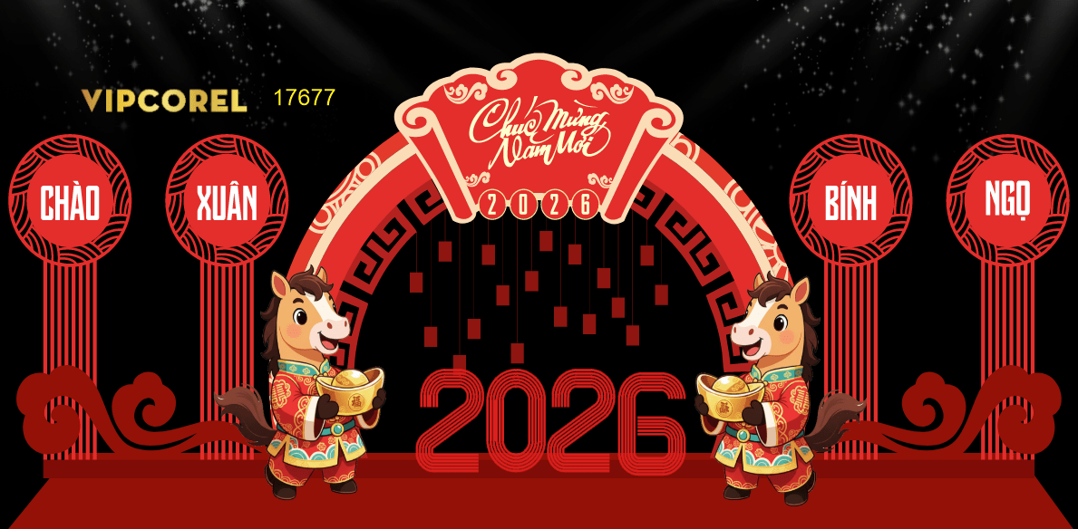 Backdrop Happy New Year 2026 file corel #306