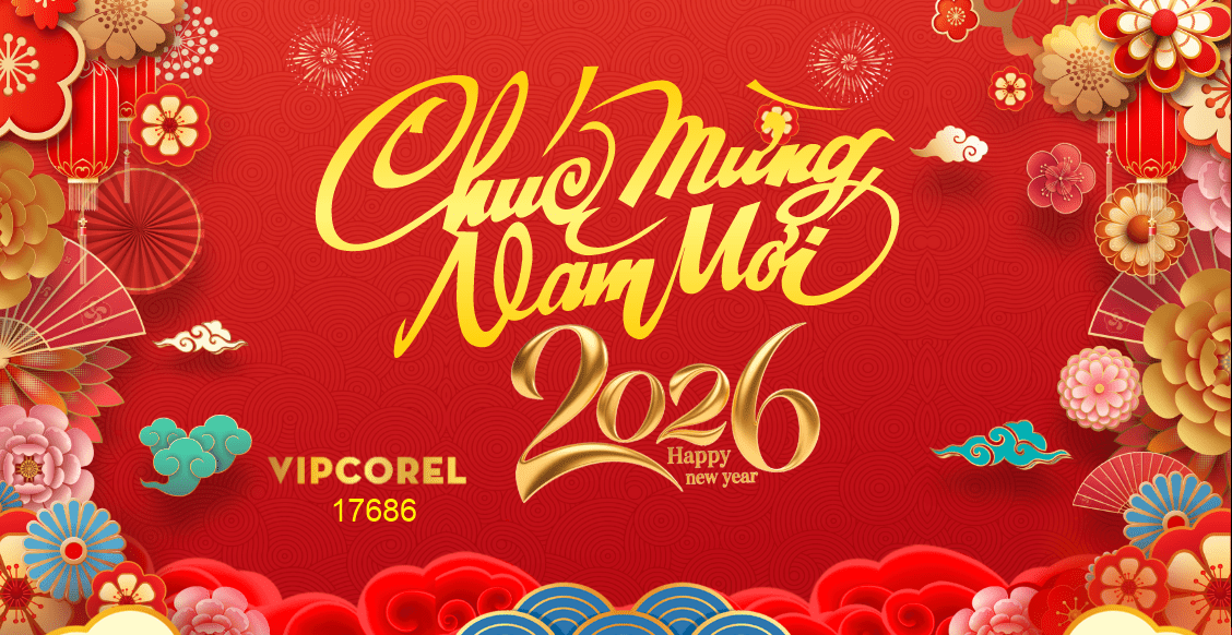 Backdrop Happy New Year 2026 file corel #312