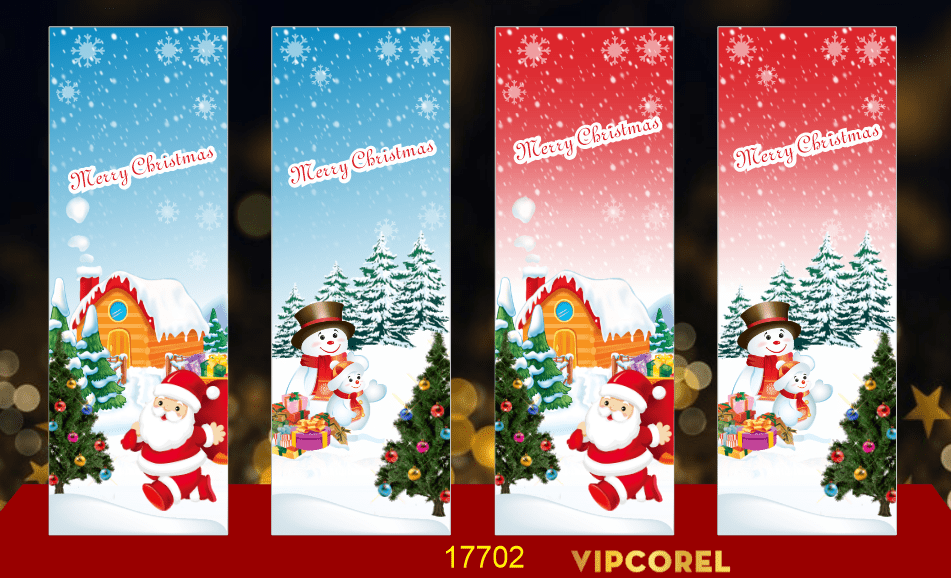 Market phướn thả băng rôn đứng Giáng sinh noel 2025