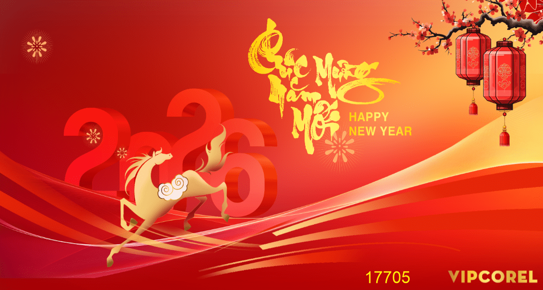 Backdrop Happy New Year 2026 file corel #328