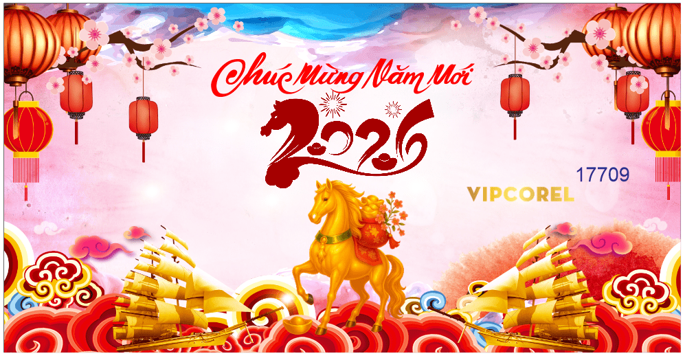 Backdrop Happy New Year 2026 file corel #331