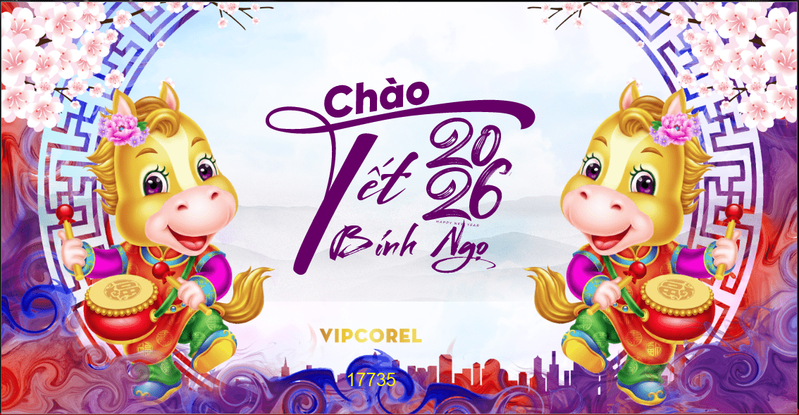 Backdrop Happy New Year 2026 file corel #356