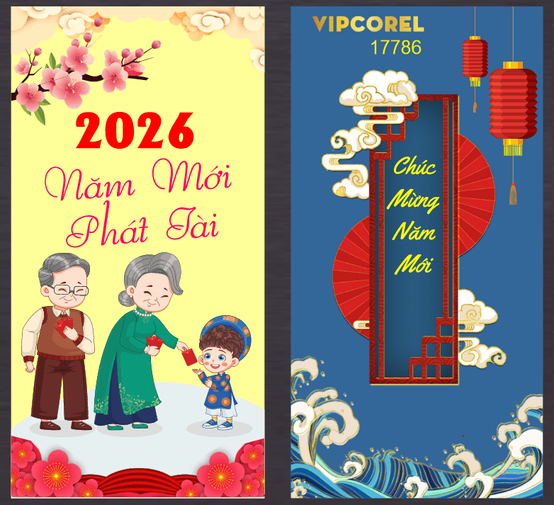 Backdrop Happy New Year 2026 file corel #391
