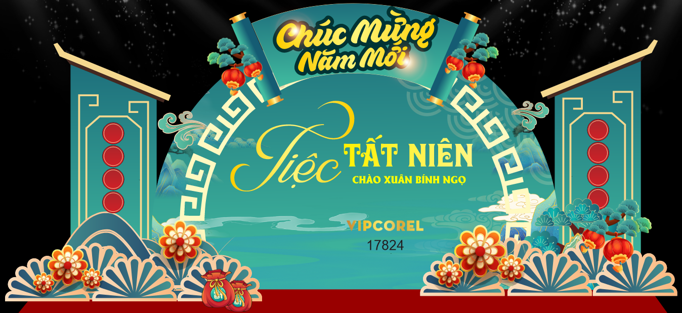 Market Chúc mừng năm mới 2026 file corel #401