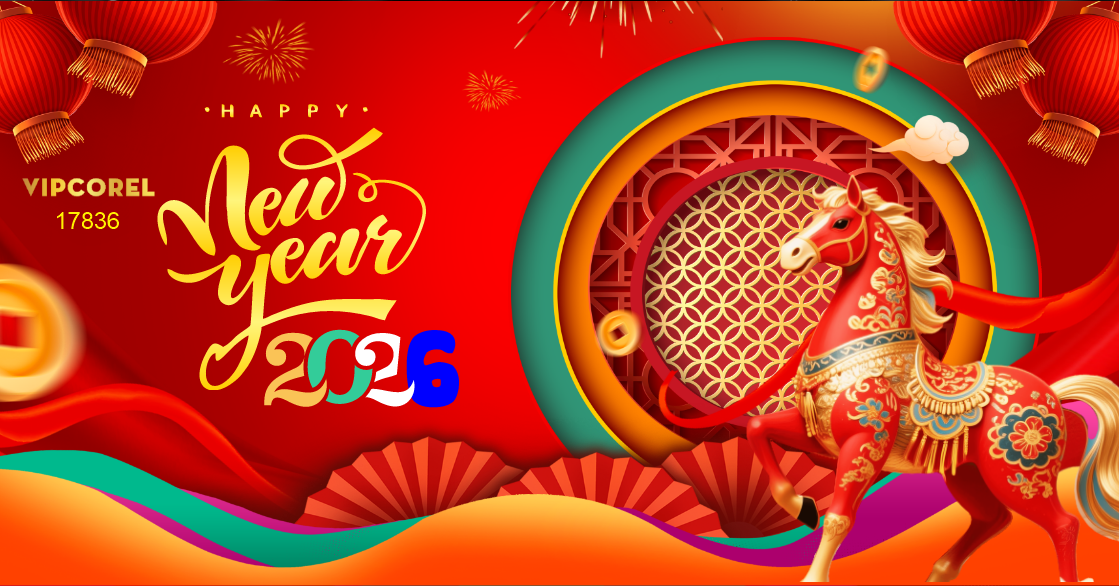 Market Chúc mừng năm mới 2026 file corel #413