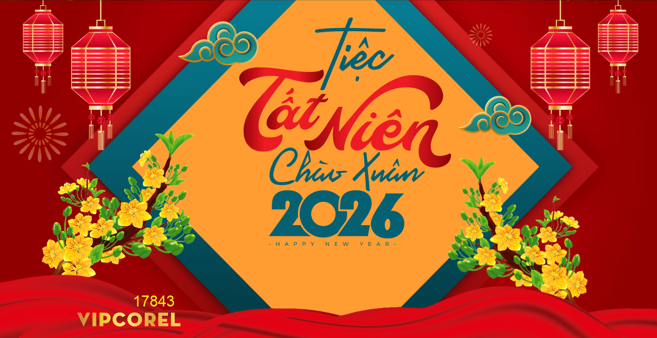 Market Chúc mừng năm mới 2026 file corel #420