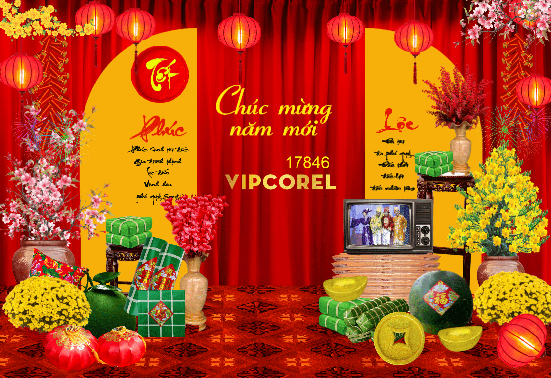 Market Chúc mừng năm mới 2026 file corel #423