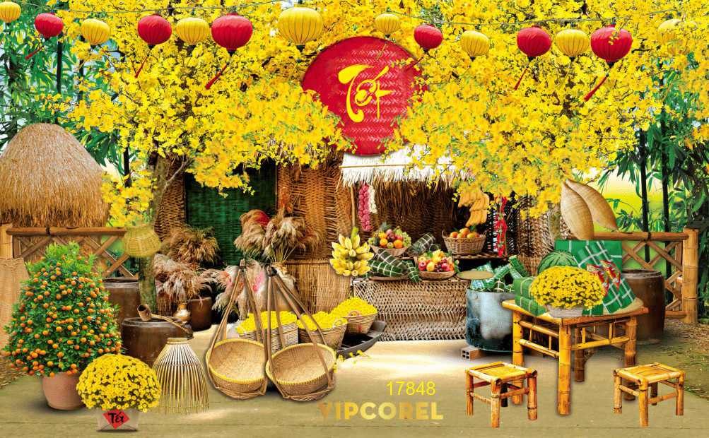 Market Chúc mừng năm mới 2026 file corel #425