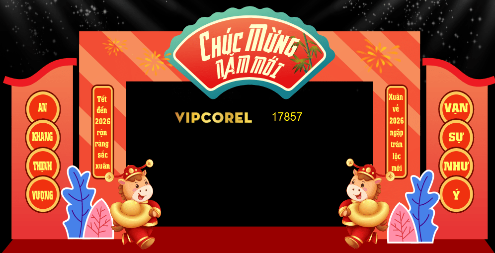 Market Chúc mừng năm mới 2026 file corel #434