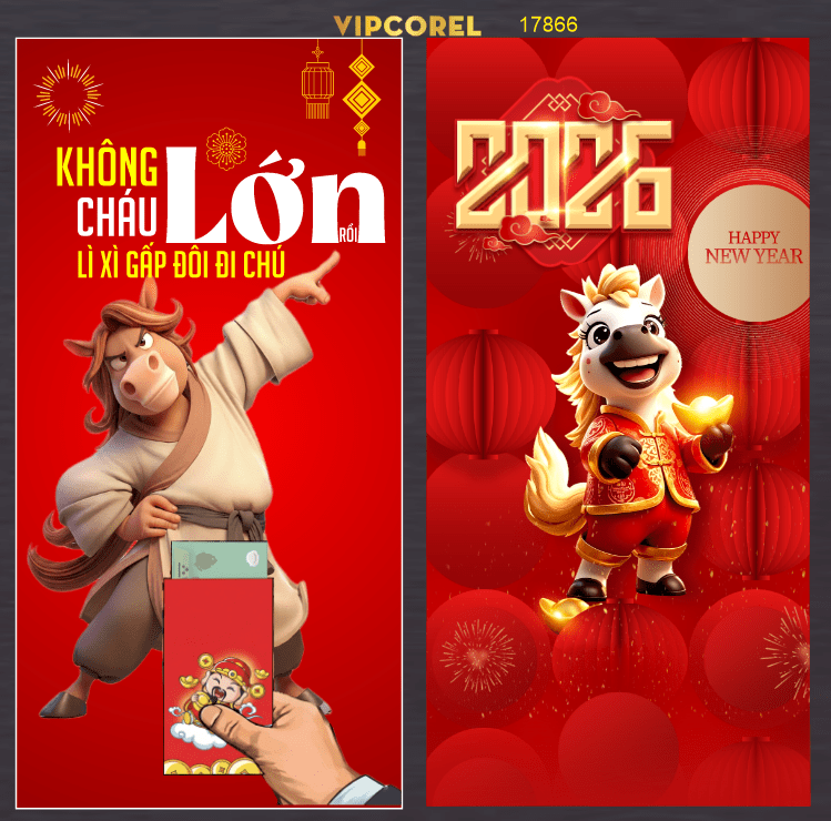 Market Chúc mừng năm mới 2026 file corel #441