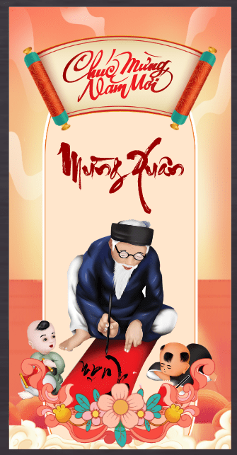 Market Chúc mừng năm mới 2026 file corel #444