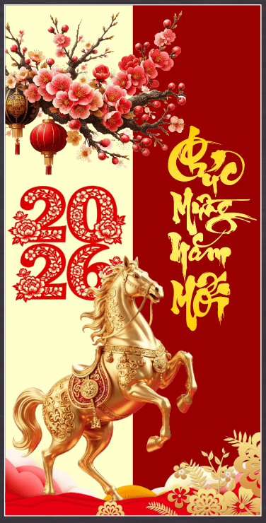 Market Chúc mừng năm mới 2026 file corel #445