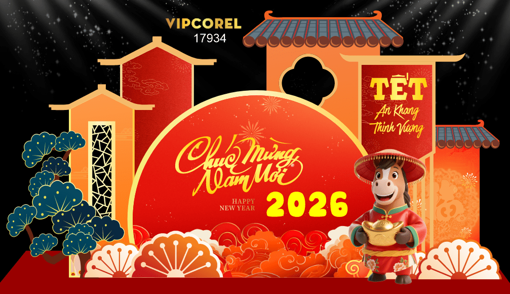 Market Chúc mừng năm mới 2026 file corel #489