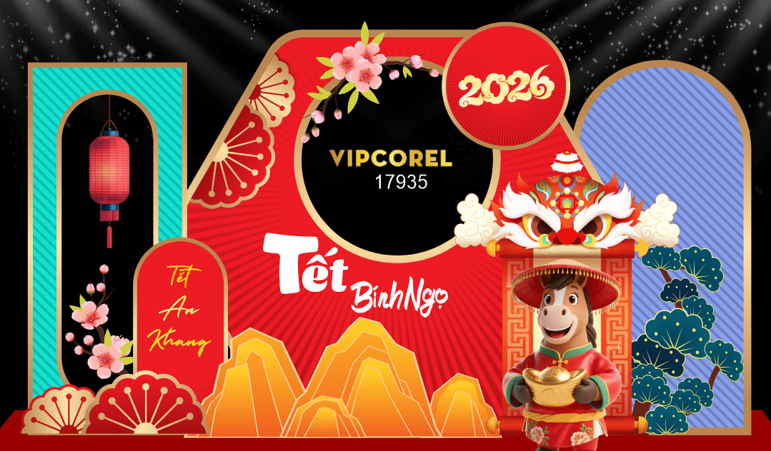 Market Chúc mừng năm mới 2026 file corel #490