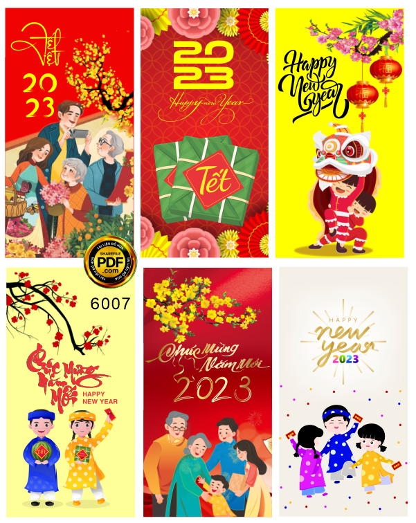 Bao lì xì chúc mừng năm mới 2023 #13 file corel