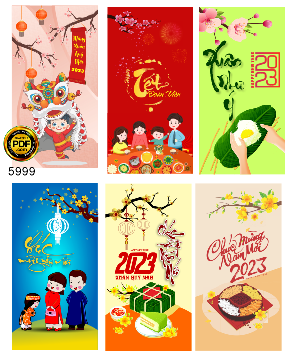 Bao lì xì chúc mừng năm mới 2023 #5 file corel