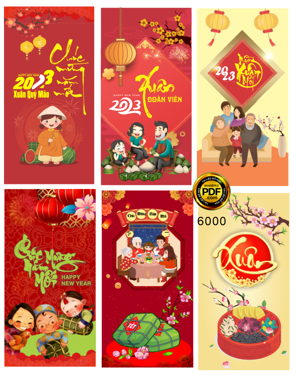Bao lì xì chúc mừng năm mới 2023 #6 file corel
