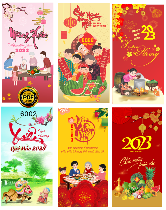 Bao lì xì chúc mừng năm mới 2023 #8 file corel