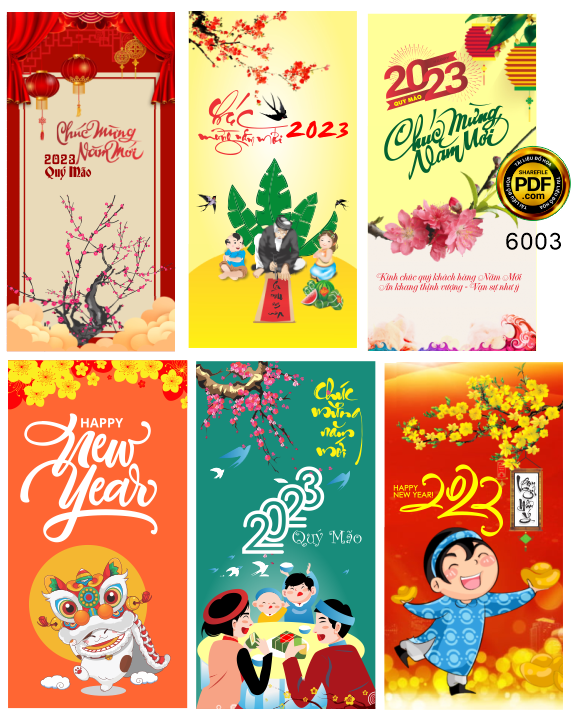 Bao lì xì chúc mừng năm mới 2023 #9 file corel