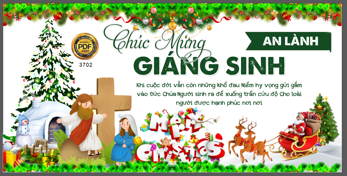 Market chúc mừng giáng sinh an lành file corel