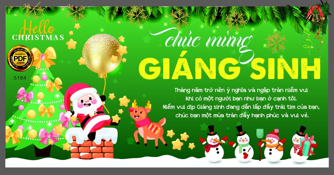 Market chúc mừng giáng sinh hello Christmas file corel