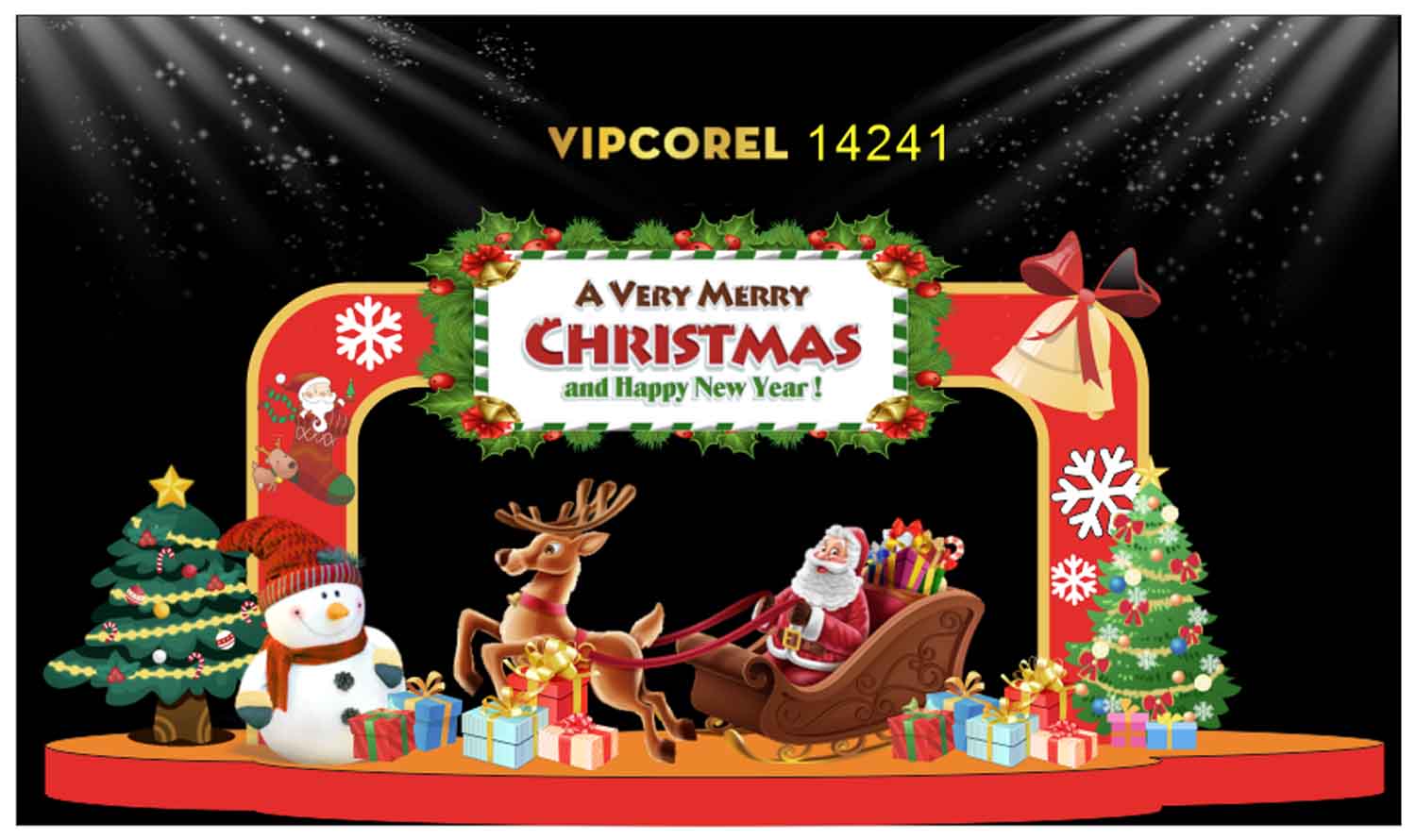 Market trang trí cổng Giáng Sinh 2025 file corel #2