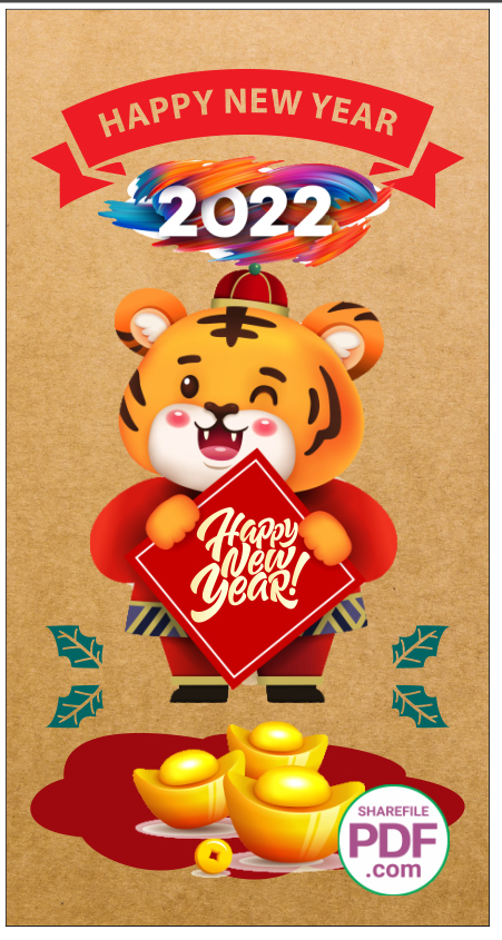 Bao lì xì Happy new year 2022 file PDF & CDR