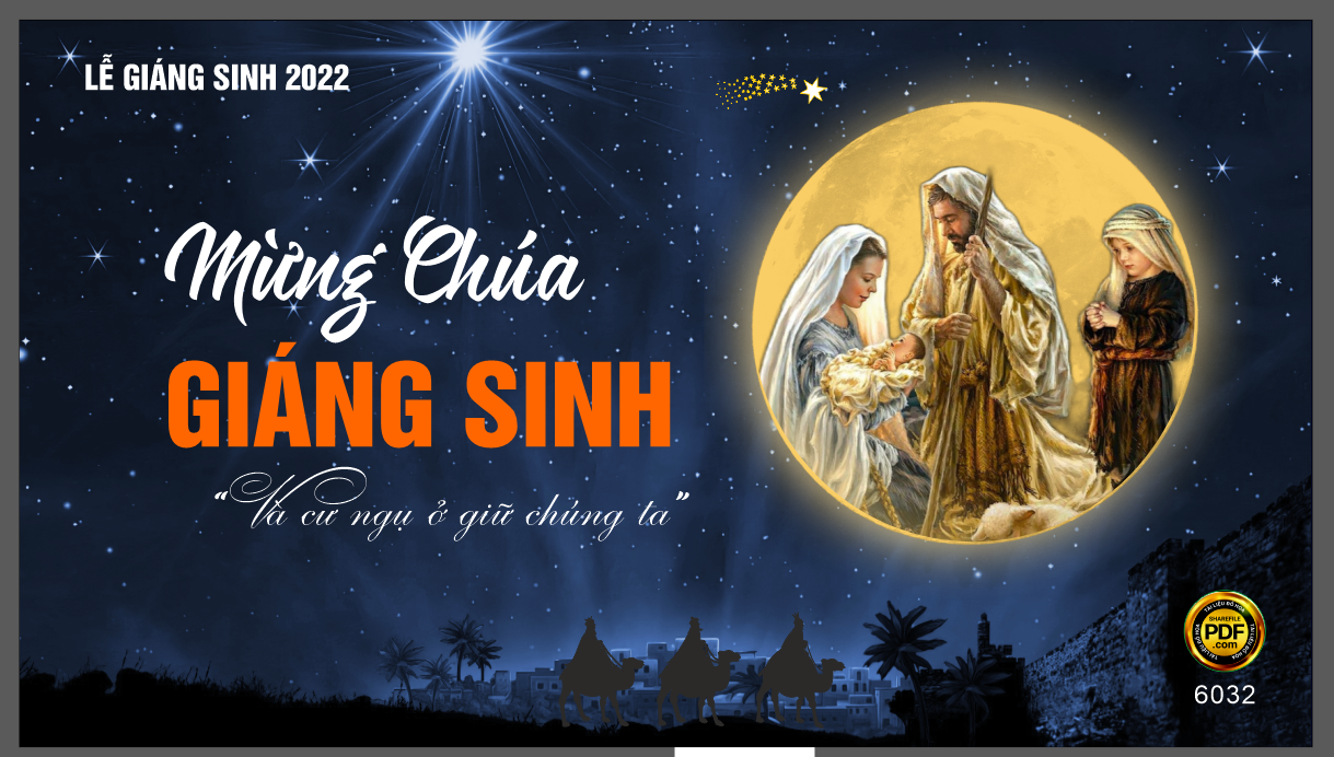 Backdrop mừng chúa giáng sinh 2022 #6 file corel