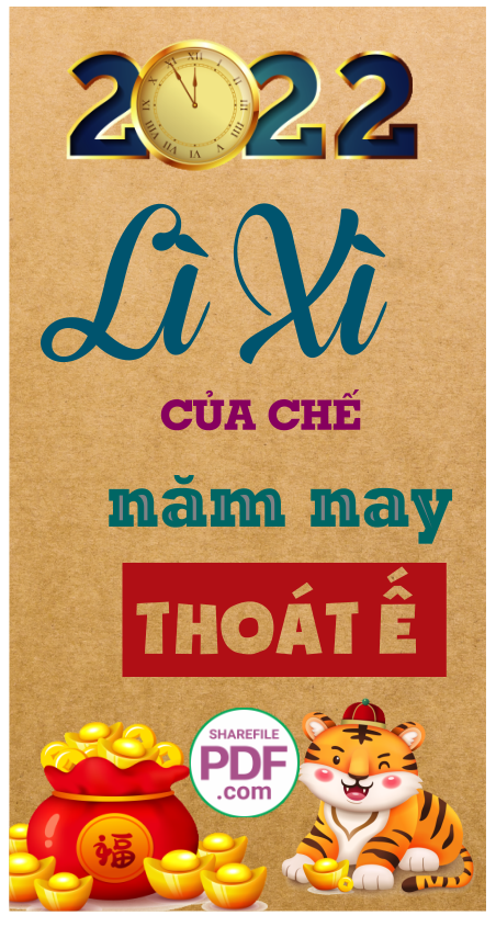 Bao lì xì của chế năm nay thoát ế file PDF & CDR